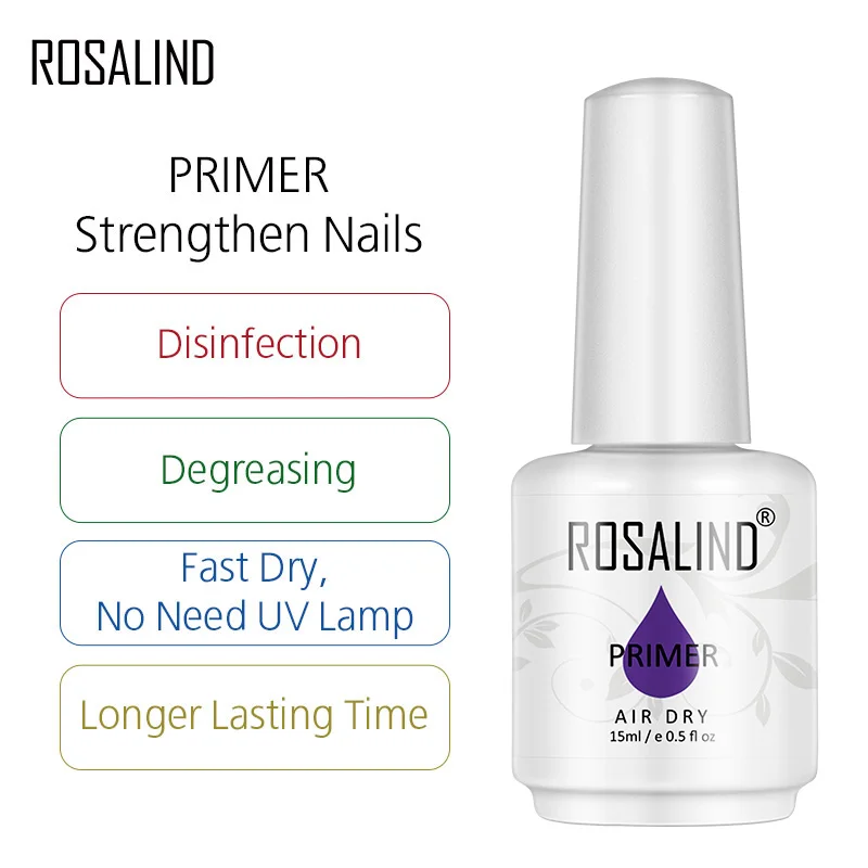 ROSALIND 15ml Base/Top Coat Nail Gel Primer Matt Top Manicure Decoration Blooming For DIY Art Hybrid Varnishes |
