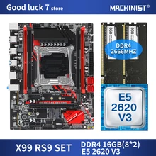 X99 motherboard LGA 2011-3 set kit with Intel xeon E5 2620 V3 processor DDR4 16GB(2*8GB) 2666MHz RAM memory M-ATX X99-RS9
