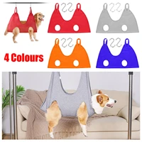 dog cat hammock helper soft flannel pet grooming hammocks restraint bag harness for nail clip trimming bathing with 2 hook
