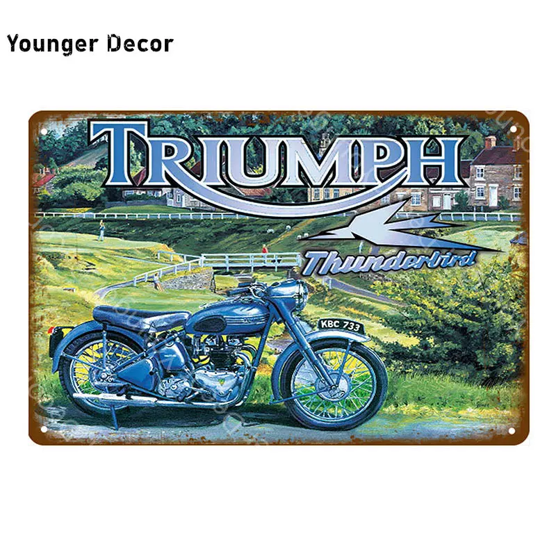 Металлический постер Triumph Norton для мотоциклов ретро с мотором железный настенный