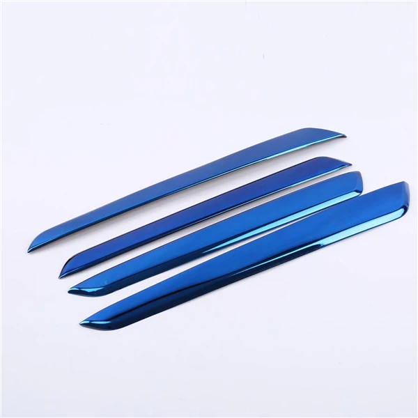 Stainless steel Для Volkswagen VW TiguanL Tiguan L MK2 автомобильный Стайлинг крышка внутренняя дверная чаша из нержавеющей стали верхняя декоративная панель полосы 4 шт - Название цвета: Stainless steel