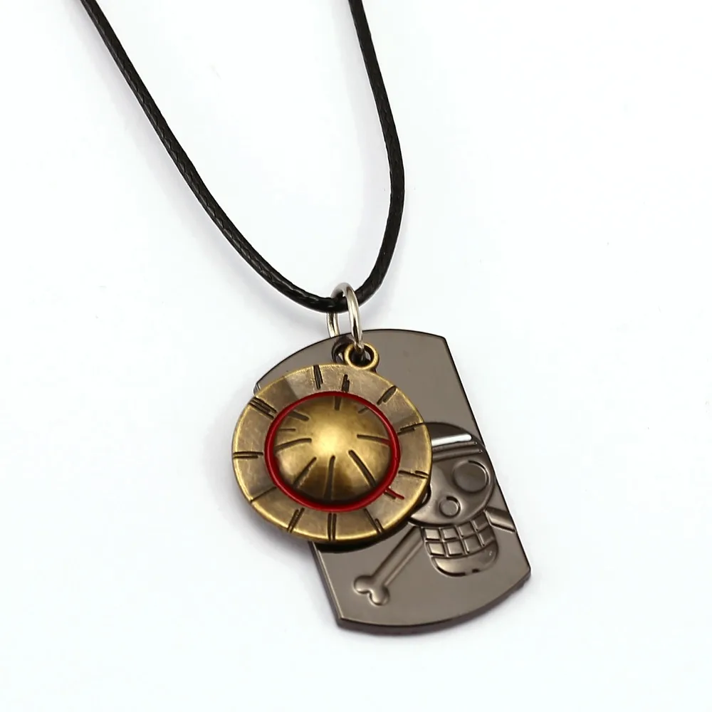 

Monkey D Luffy Hat Roronoa Zoro Pendant Necklace Friendship Gift Hot Anime Choker Necklaces Jewelry Accessories