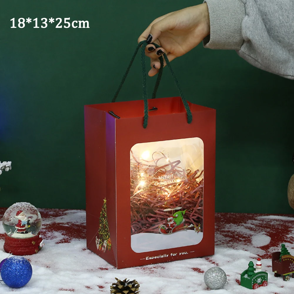 

Christmas Silent Night Theme Children Candy Cookie Gift Bag Santa Claus Snowman Packing Bags New Year Party Decorations Supplies