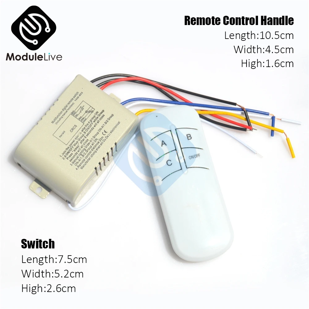 1/2/3/4 каналов беспроводной пульт дистанционного управления Переключатель
