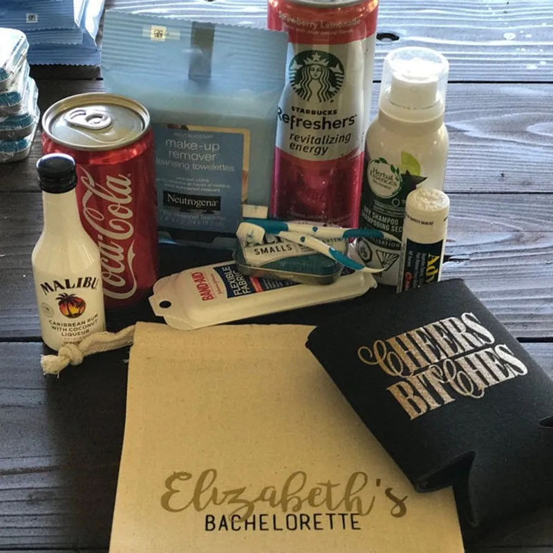 Набор для похмелья на девичник сумки декор девичника Подарочная сумка