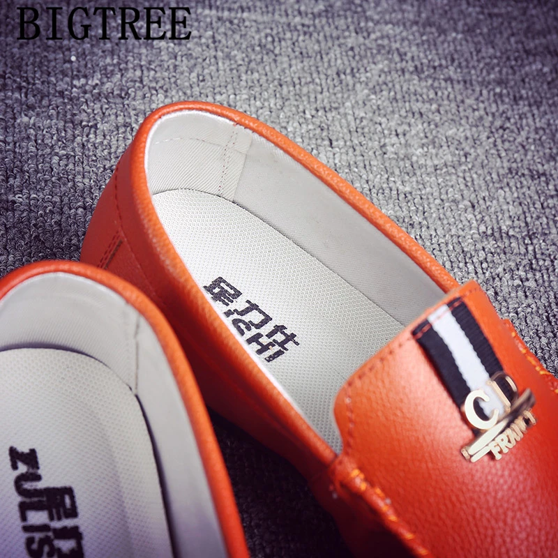 Туфли мужские кожаные без застежки лоферы повседневная обувь для вождения