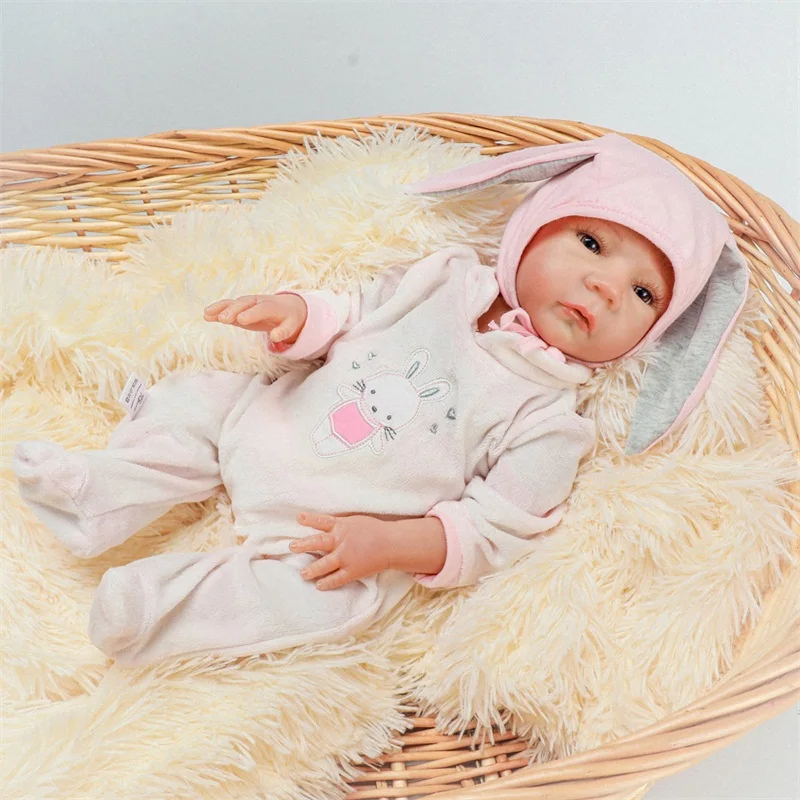 

18'' Silicone Vinyl Reborn Baby Doll Children Playmate Doll Soft Real Touch Sophia Rabbit Baby Reborn Toys Birthday Xmas Gift