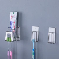 wall mounted toothpaste self adhesive accessories toothbrush holder mug multi purpose hole stainless steel bathroom accessories