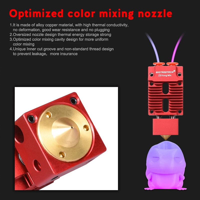 BIGTREETECH 2 в 1 из Hotend смешанные цвета Боуден экструдер части 3d принтер Hotend J-head 12 В/24 В 1,75 мм нити для Titan MK8