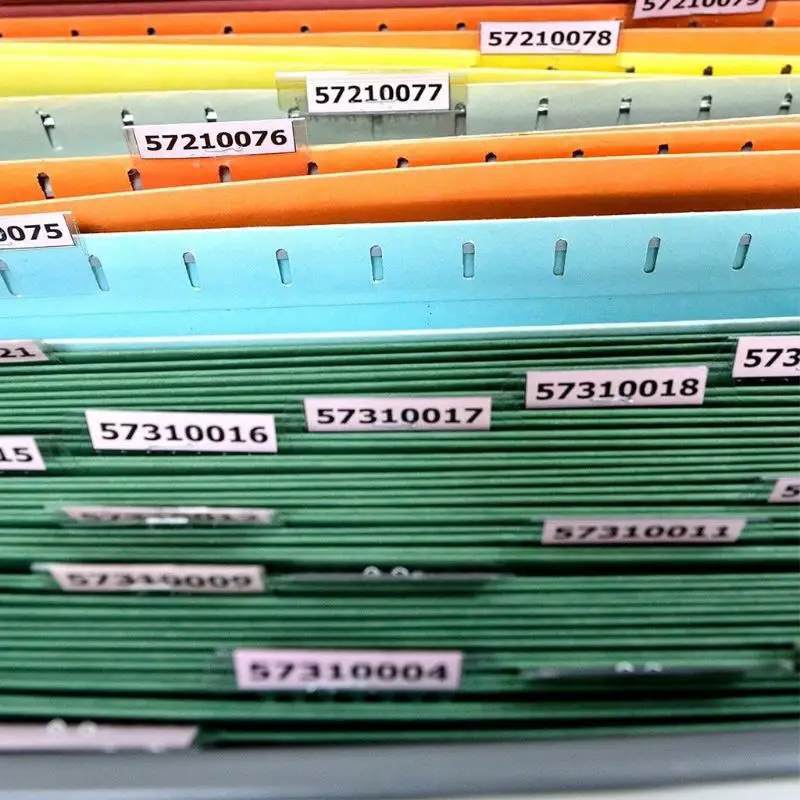 

50PCS Classification Tag PVC Hanging File Holder Index Label Strip Durable Bendable For Organize And Distinguish Hanging Files