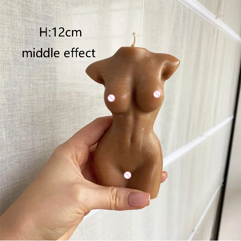 Силиконовая форма для свечей с изогнутым телом большая эстетичная голая Женская