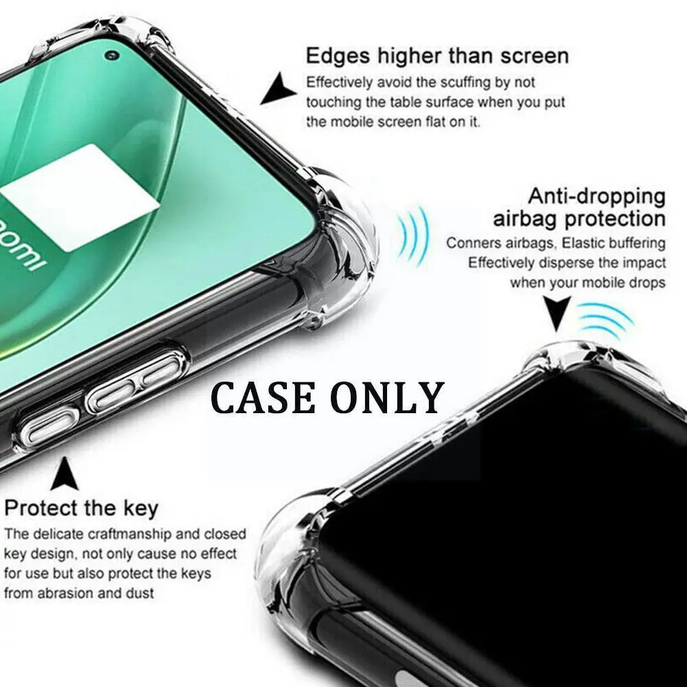 

Suitable For Poco M3 Mobile Phone Poco M3 Transparent Tpu Anti-fall Mobile Phone Thickened U8k3
