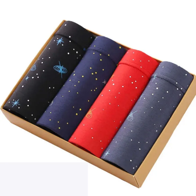 4pcs / Mens Underwear Shorts Boxer Shorts Mens Sexy Underwear High Quaity Men's Underwear Pure Cotton Breathabe Boxer Shorts