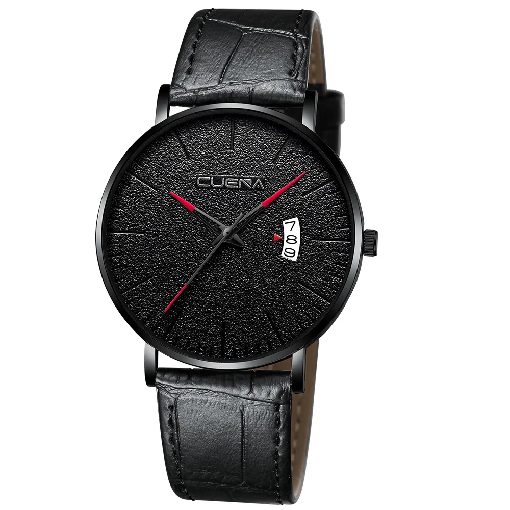 

New CUENA 811 Ultra-Thin Dial Calendar Men's Women's Belt Waterproof Quartz Watch Fashion Casual Sports Couple Wristwatches