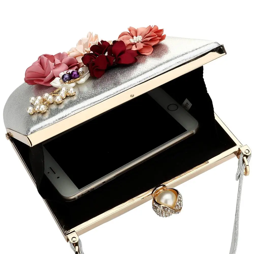 Золотые Кристальные цветы YYW плюшевые клатчи сумка кошелек для вечеринки женская