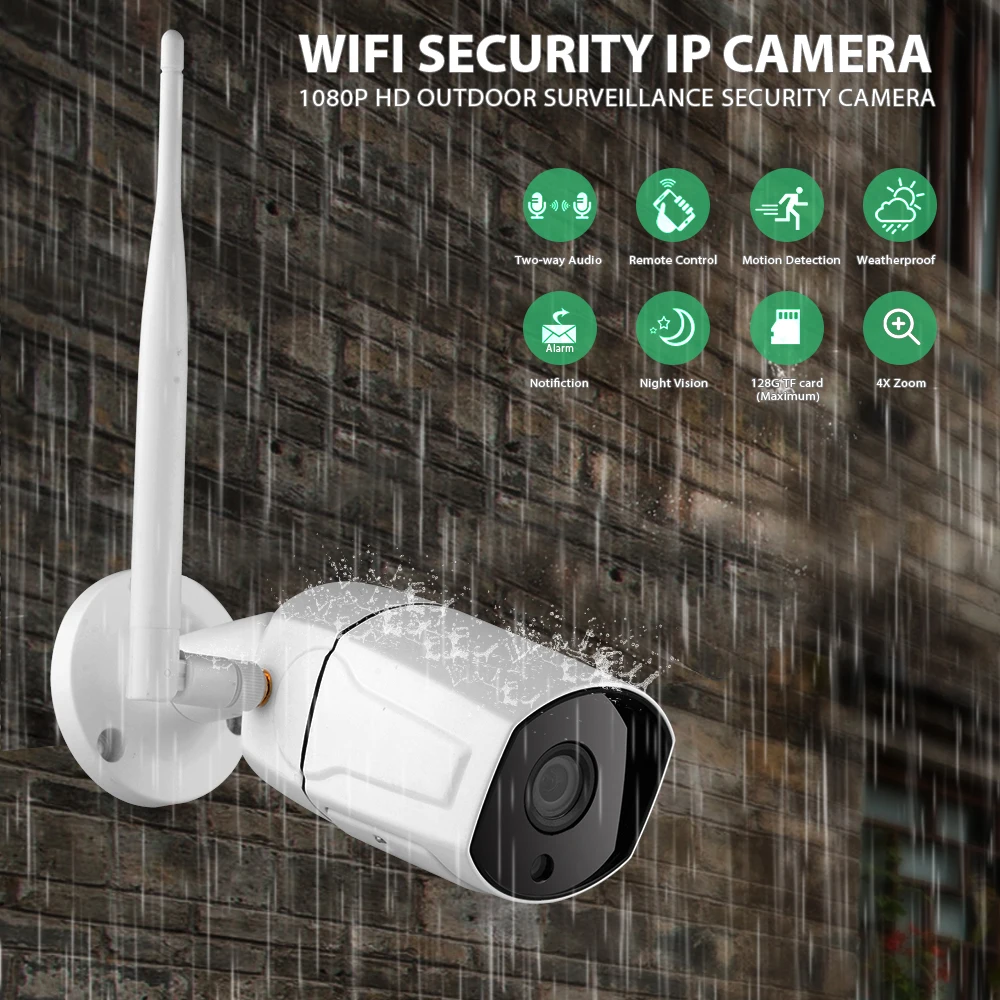 Wanscam K23 1080P WiFi ip-камера двухсторонняя аудио наружная P2P Беспроводная CCTV камера видеонаблюдения 2.0MP Водонепроницаемая SD карта IR 20 м