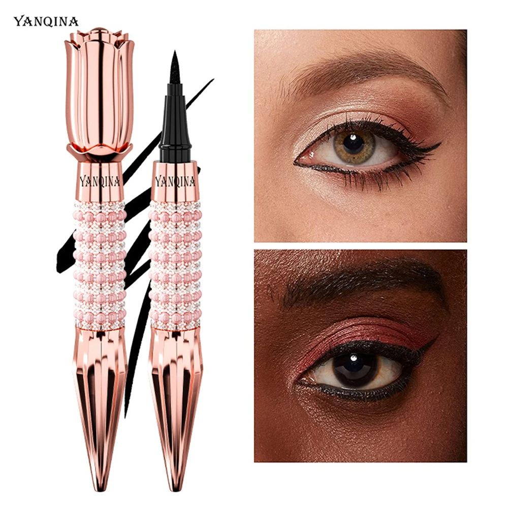 

YANQINA Sparkling Eyeliner Eyeliner Cosmetic waterproof Sweatproof Slim Refill Queen Scepter Rose Liquid Eye Liner Pen eyeliner