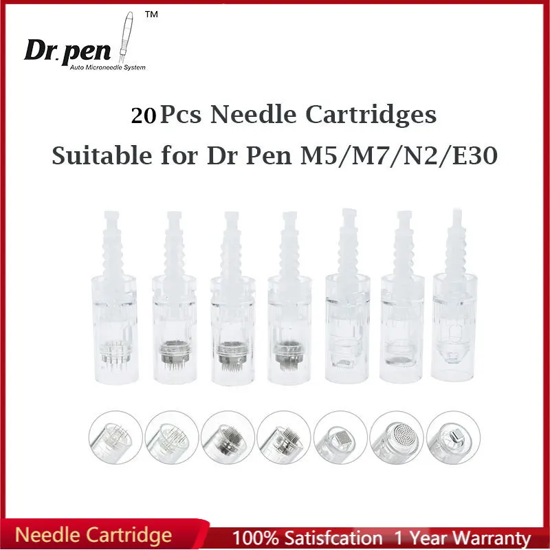 

20 Pcs Dr Pen Ultima M5/M7/N2/E30 Needle Cartridges Rechangeable Disposable Microneedling Needles Skin Care Tool