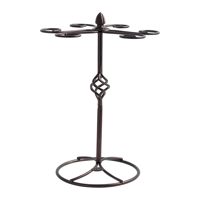 

Wholesale creative iron three-dimensional upside down high foot red wine glass rack