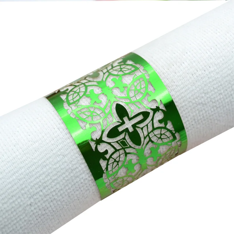 Имена на заказ яркие серебряные кольца для салфеток в виде креста Первое Святое