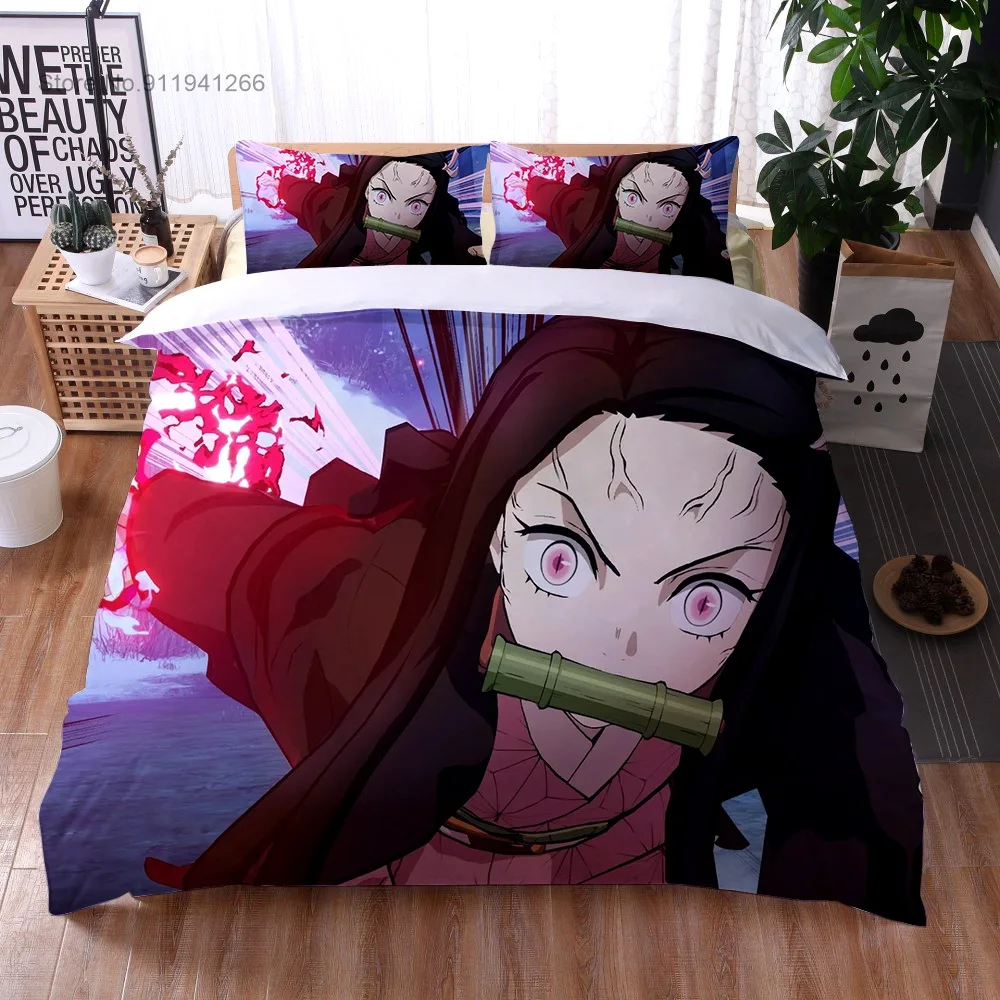 Комплект постельного белья в стиле аниме для спальни пододеяльник из полиэстера