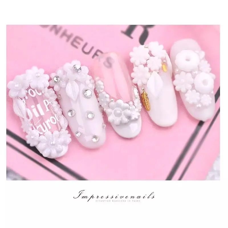 1 шт. силиконовая форма для ногтей 3D цветок Маргаритка узор листья резная дизайн