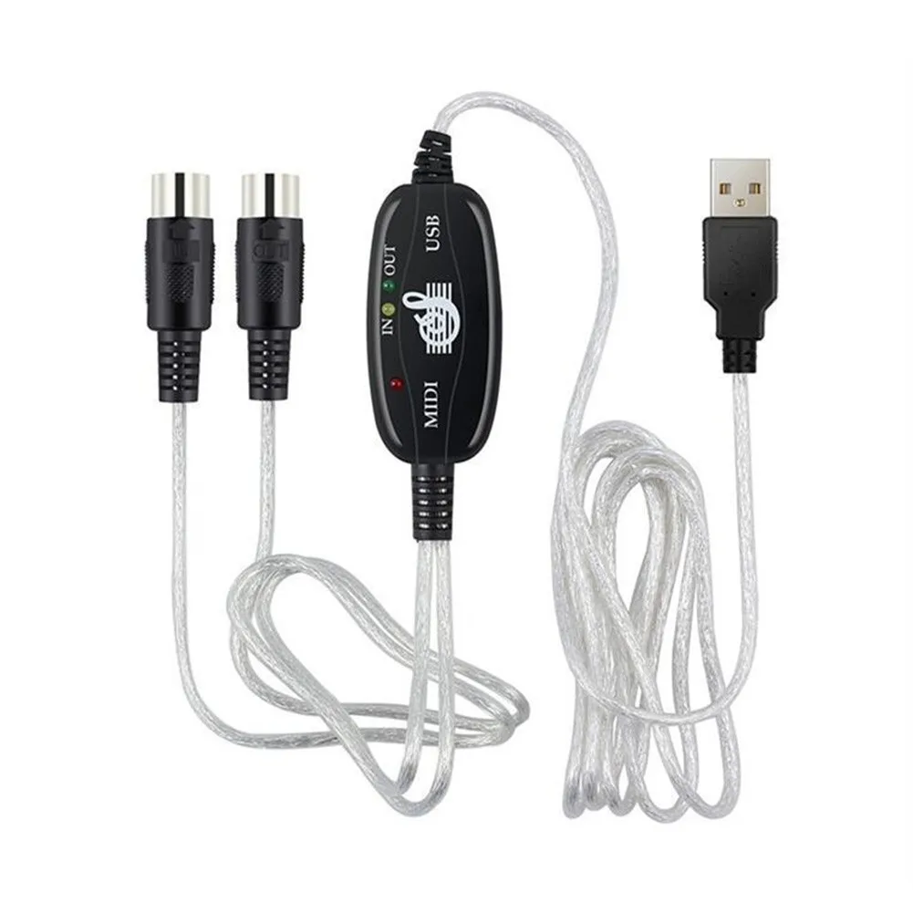 

USB In Out MIDI Interface Cable Converter To PC Music Keyboard Adapter Cord For XP/VISTA/IMAC/widow7 Operating Systems Pianos
