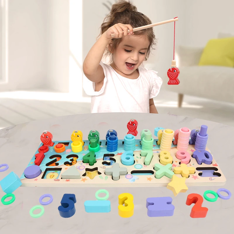 Деревянные детские развивающие игрушки Монтессори Детские Игрушки для раннего
