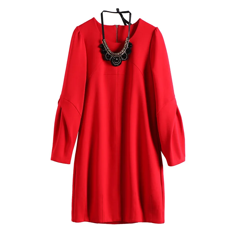 Chic Autumn and Winter New Fashionable Slim Fit Slimming Celebrity Style Tuxedo Dress Design Sense Large Size