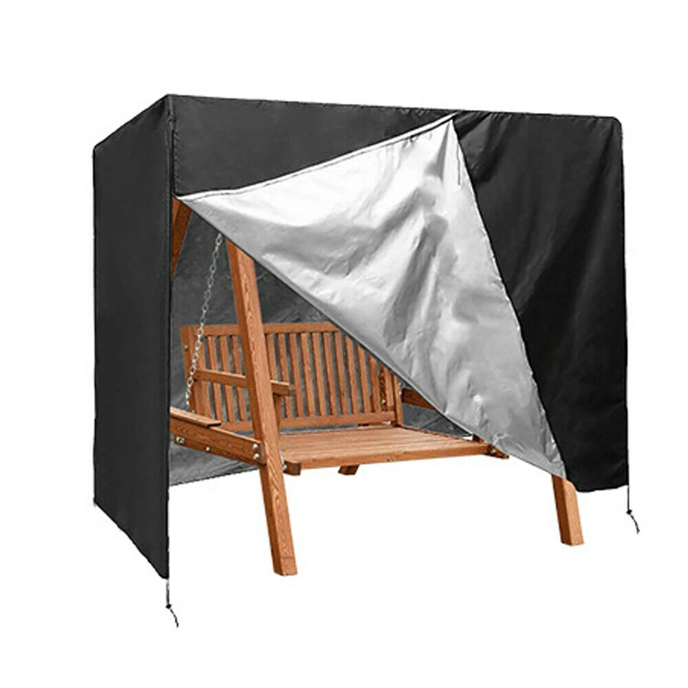 

Outdoor Swing Chair Cover 3seater Courtyard Garden Hammock Patio Canopy Bench Seat Waterproof Cover Protector Foldable Sun Shade