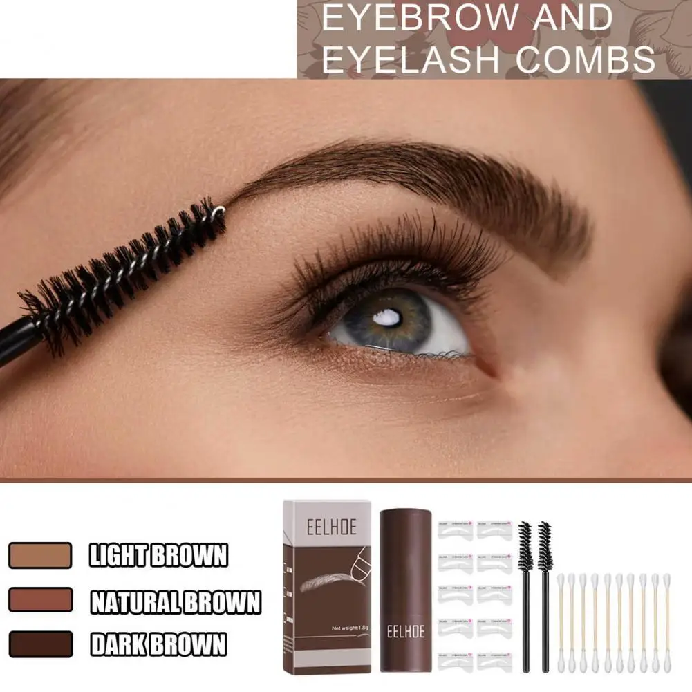 

1Set Brow Shaping Kit Useful Fine Texture Multifunctional for Novice Brow Stamp Kit Eyebrow Styling Supplies