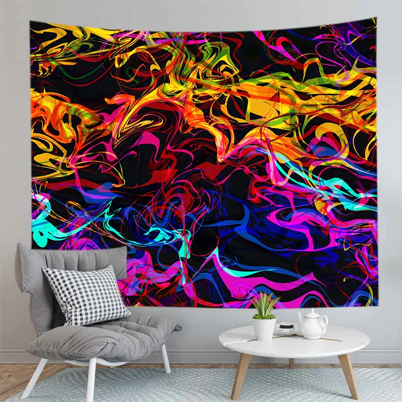 

Decoration 3d Colorful Tapestry Yoga Mat Wall Hanging Home Decor Bedspread Blanket 4 Sizes Carpet