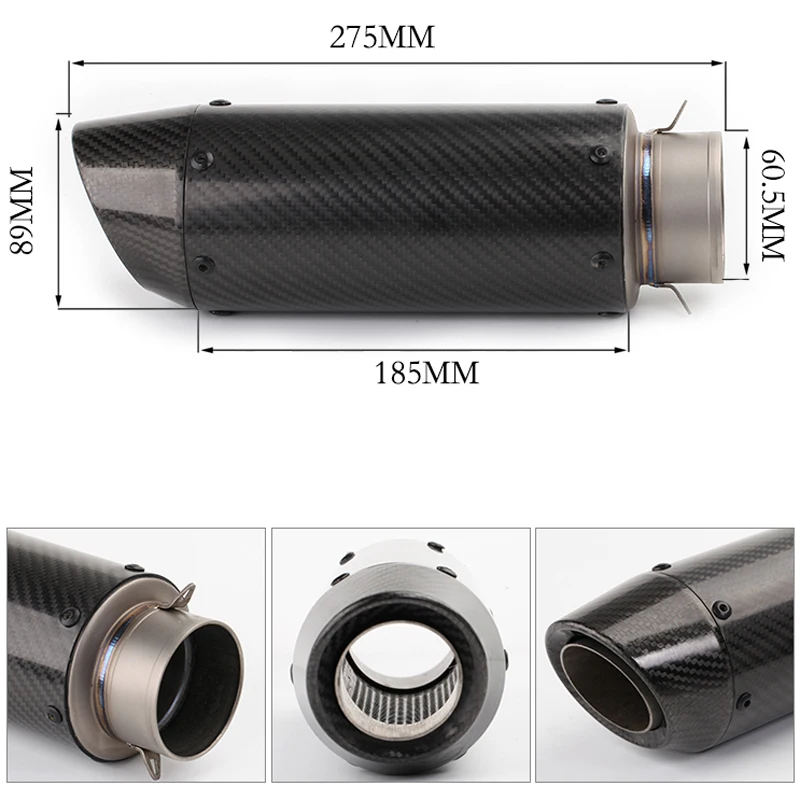 Универсальная выхлопная труба для мотоцикла глушитель из титанового сплава и