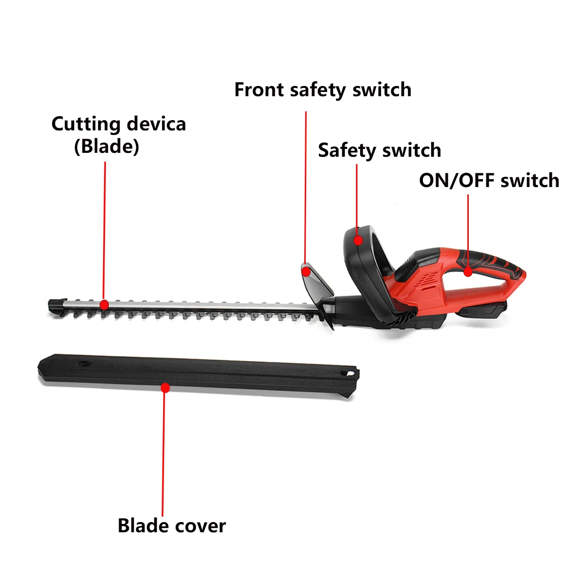 Триммер для живой изгороди 21 в беспроводной домашний триммер 18 с лезвием |