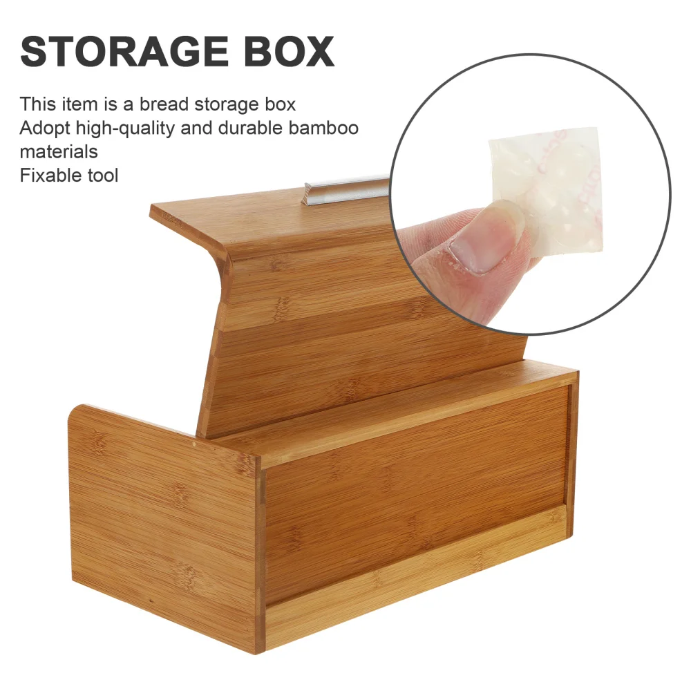 

1pc Creative Bamboo Bread Storage Box Snack Storage Holder (Assorted Color)