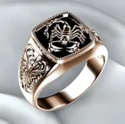 Mifeiya популярные кольца в стиле ретро с узором скорпиона для мужчин ювелирные изделия Стильное кольцо в стиле хип-хоп позолоченное кольцо Койота аксессуары в готическом стиле