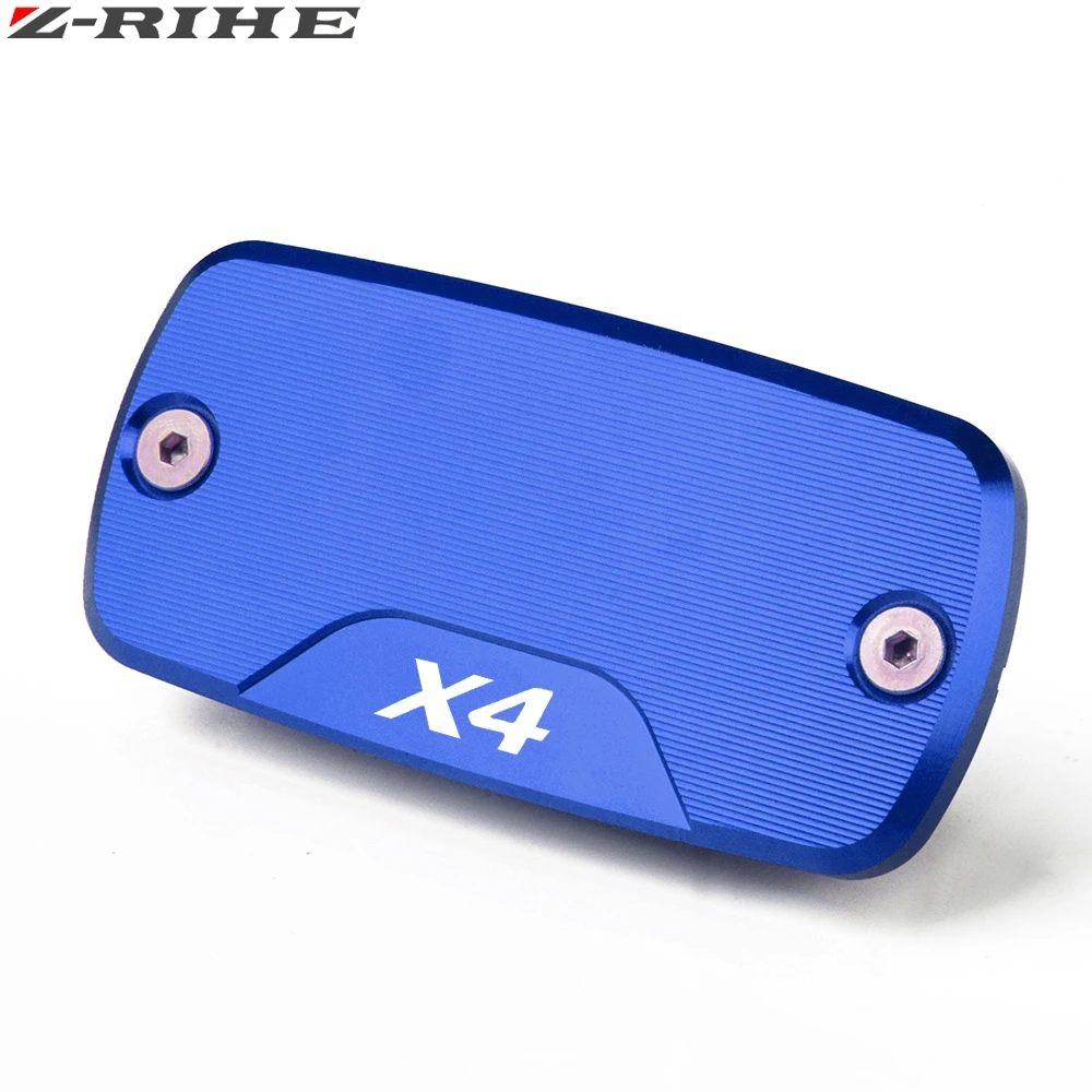 Blue 1piece ZRIHE аксессуары для мотоциклов CNC алюминиевый тормозной резервуар фланец крышка насоса Крышка Резервуара жидкости крышка для Honda X4 1998-2004 2003 - Цвет: Blue 1piece