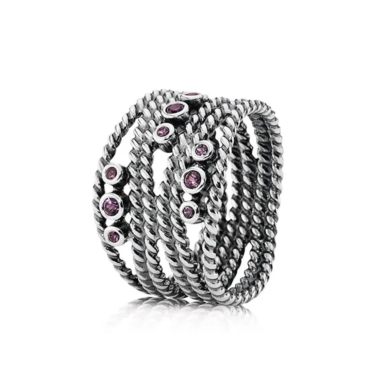 Подлинное 925 пробы Серебряное Оригинальное скрытое романтическое кольцо Европы