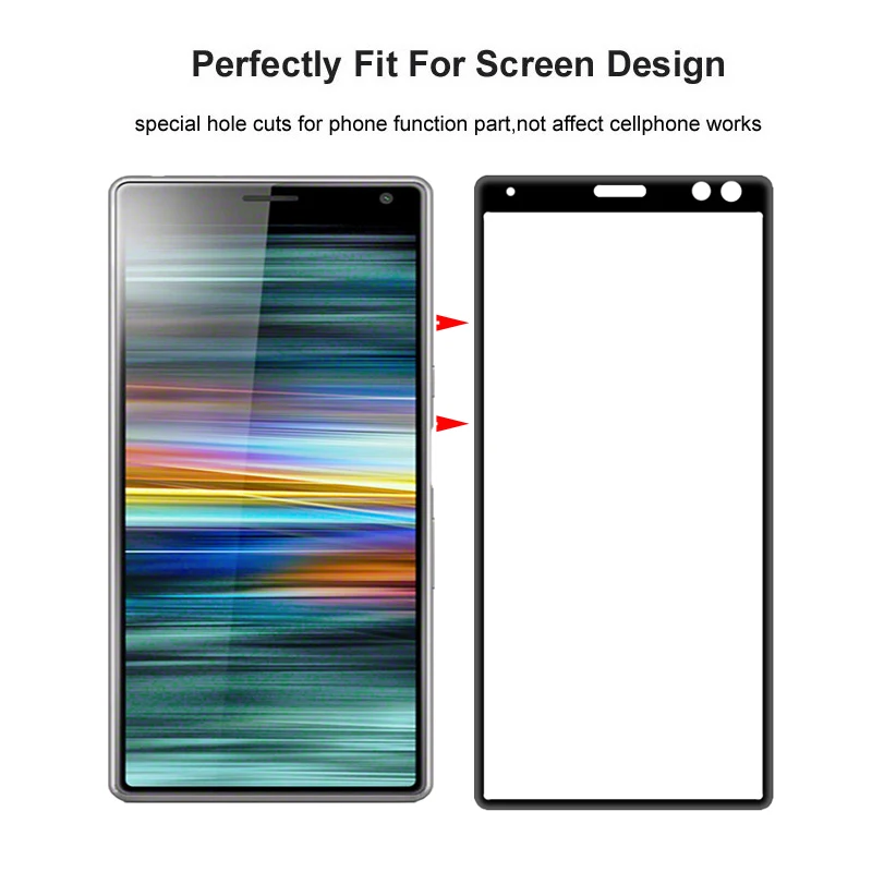3D Curvy Full Edge Tempered Glass For Sony Xperia 8 5 10 Plus XZ4 XZ3 XA2 Ultra XZ1 Compact Screen Protector Protective Film | Мобильные