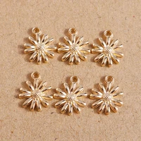 40pcs 1215mm gold color sunflower charms pendant for making necklaces drop earrings diy keychain jewelry findings accessories