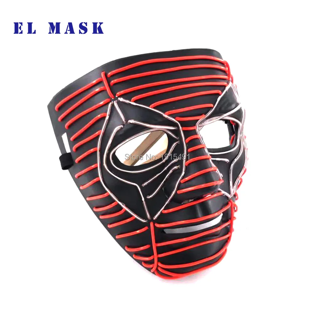 Новое поступление неоновая светодиодная маска Дэдпул маскарадный костюм EL Маска