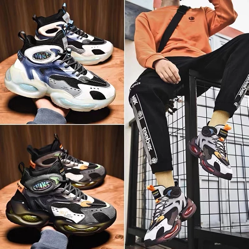 

Men's running shoes heighten casual fashion high quality fabric sneakers men's outdoor jogging shoes breathable