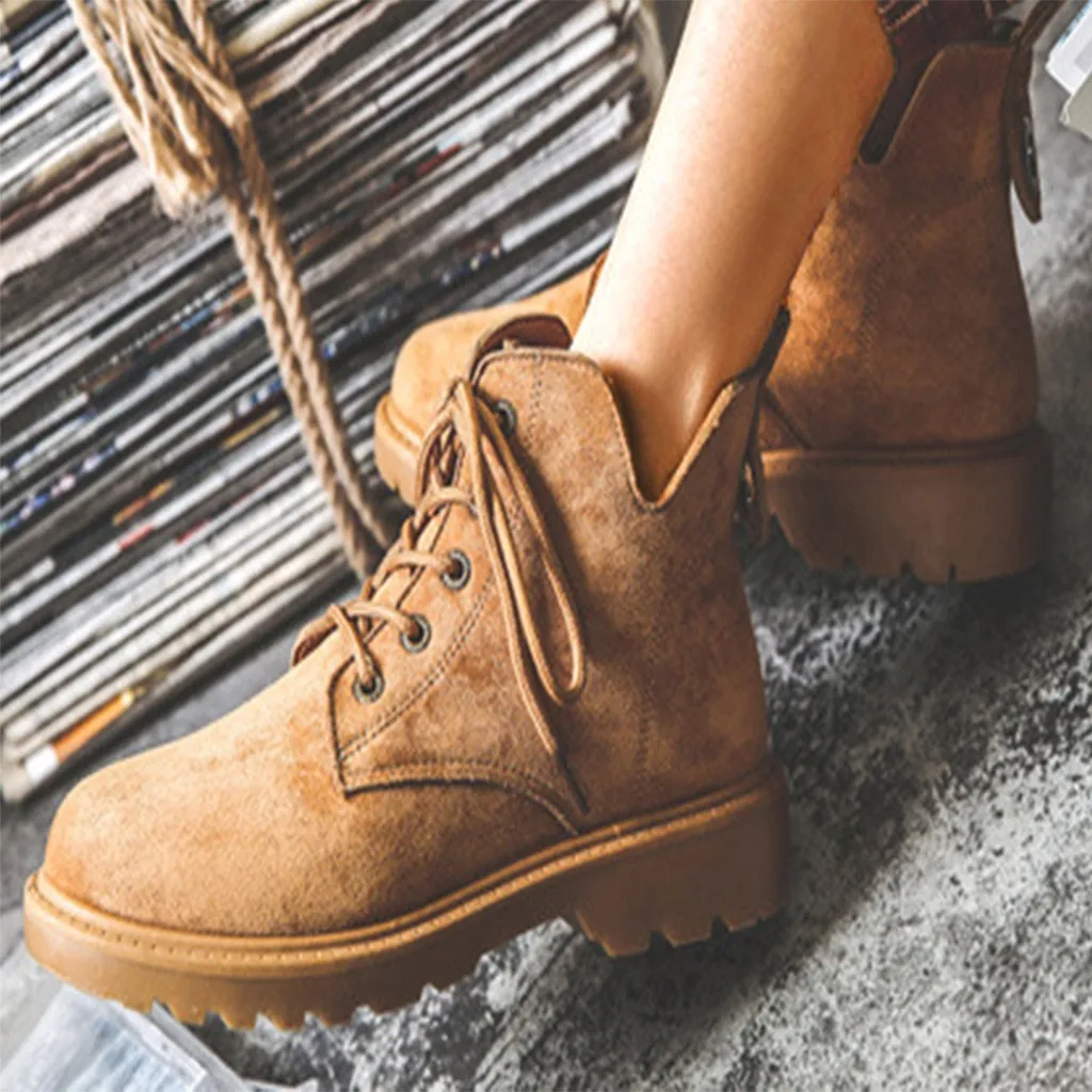 Классические ботинки до щиколотки в стиле ретро со шнуровкой и V образным вырезом