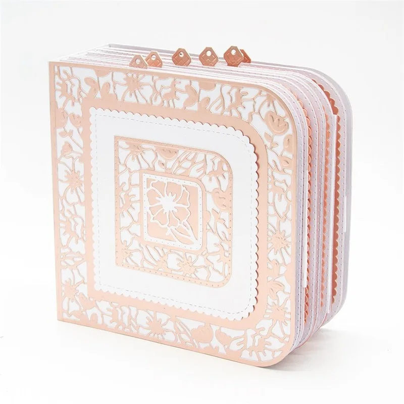 Рамки с цветочным узором высечки для изготовления карточек рамки фотоальбома +