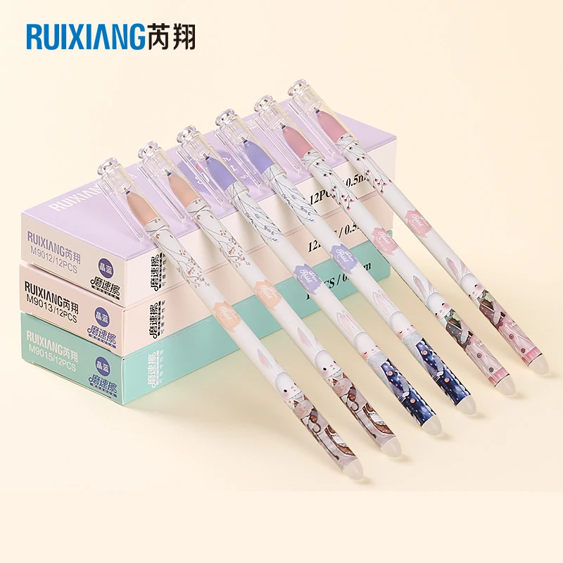 Милые канцтовары в корейском стиле Ruixiang стираемая гелевая ручка 0 5 мм с иглами