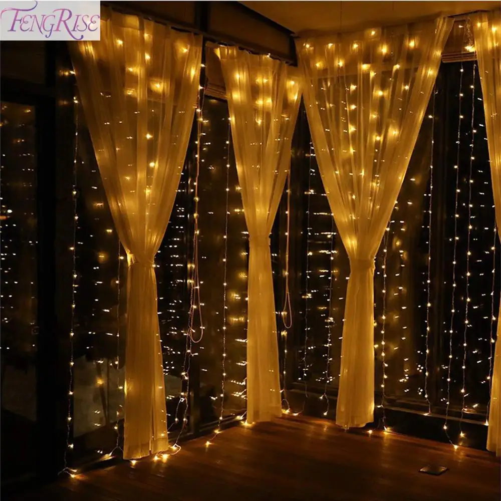 

FENGRISE романтическое свадебное украшение, свадебный фон, фотография, зажим, USB светодиодная гирлянда, день рождения, фотография