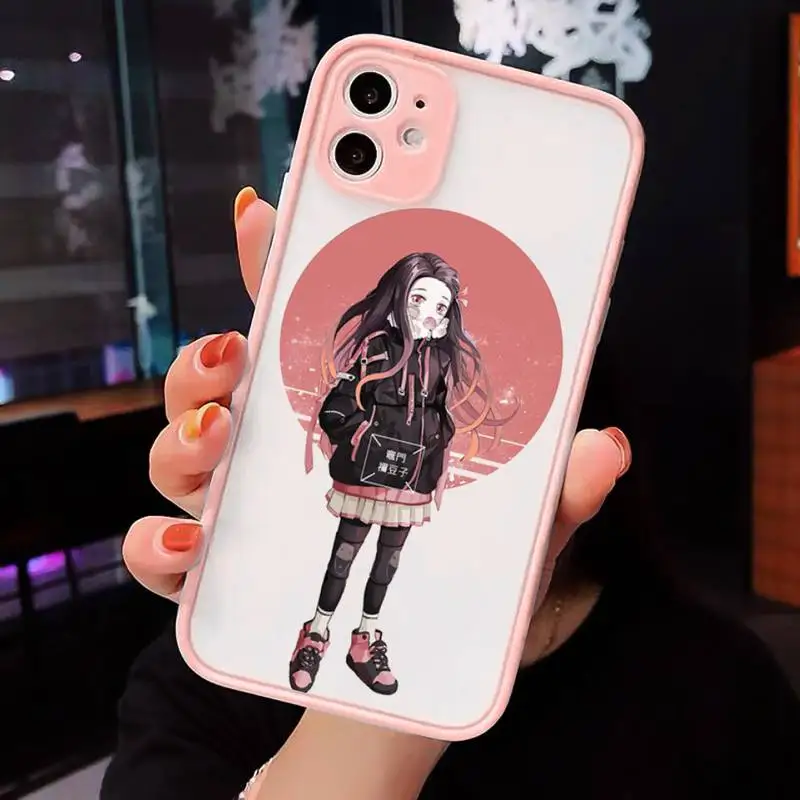 

Kamado Nezuko Kimetsu luxury Phone Case funda matte transparent For iphone 7 8 11 12 plus mini x xs xr pro max cover