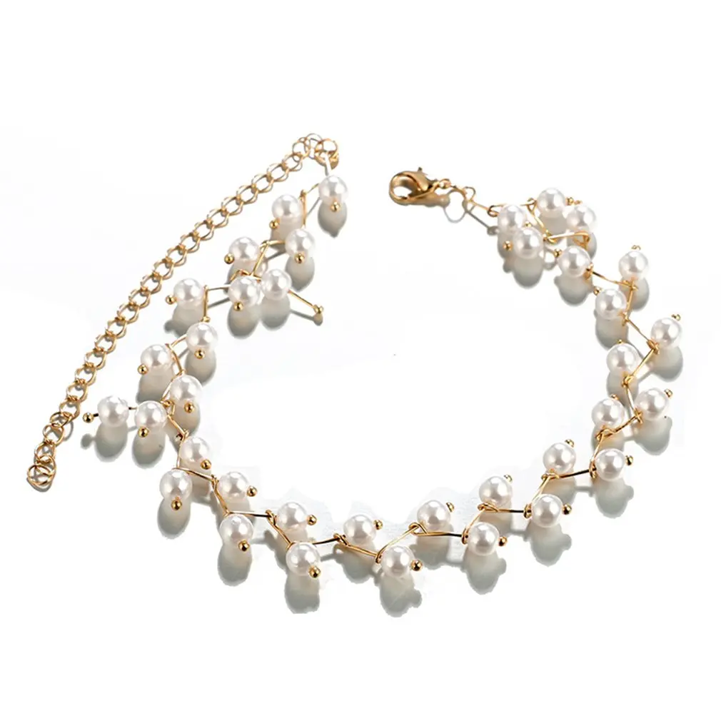 

2020 Elegant Simulated-pearl Chokers Necklace for Women Wedding Party Costume Collar Jewelry Charms Necklace valentines day gift