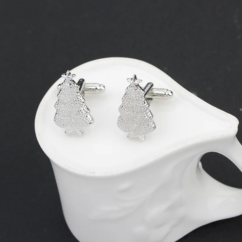 Рождественская елка запонки мужские для французских рубашек звенья ДИЗАЙН елки