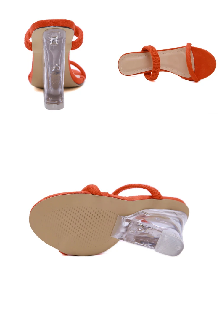 Eilyken/ г.; Летние женские шлепанцы; модные босоножки на танкетке и высоком каблуке; пикантные прозрачные туфли-лодочки с открытым носком